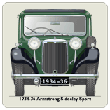 Armstrong Siddeley Sports Foursome (Green) 1934-36 Coaster 2